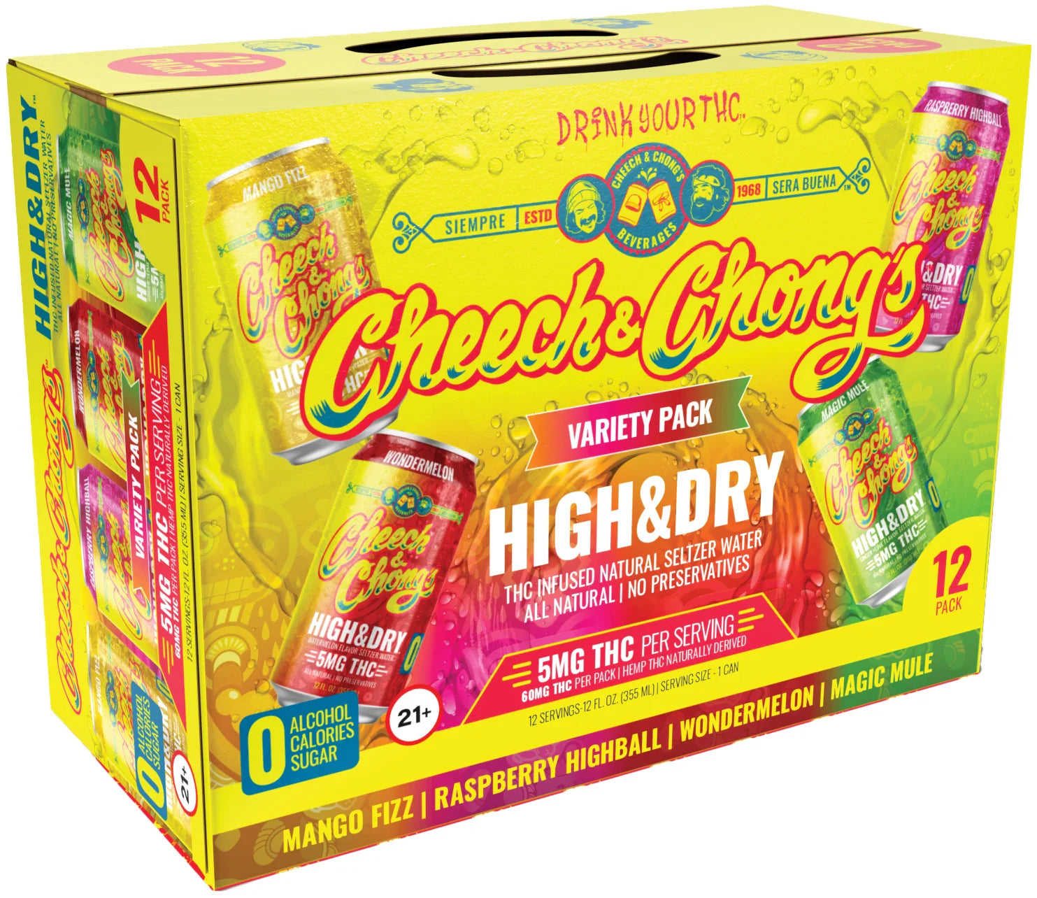 Cheech & Chong Variety 5MG THC 12Pk