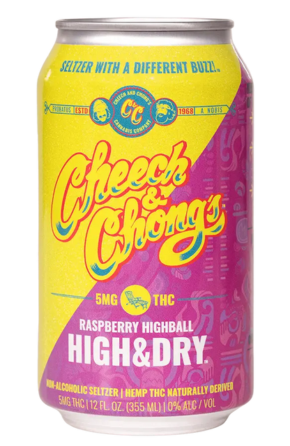 Cheech & Chong High & Dry Raspberry High 5MG THC 6Pk
