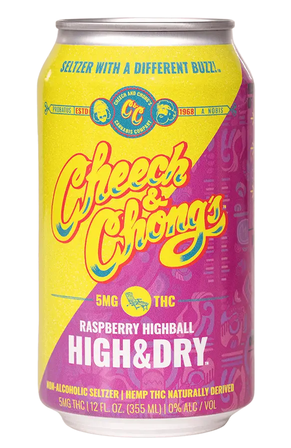 Cheech & Chong High & Dry Raspberry High 5MG THC 6Pk